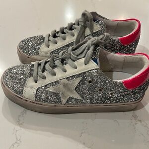Golden goose Sparkle and hot pink Size 7
